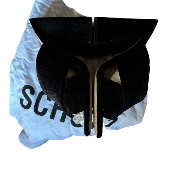 Schutz Callie Velvet Block Heel Sandals – Black Veludo – Women’s Size 5.5B - Picture 4 of 7